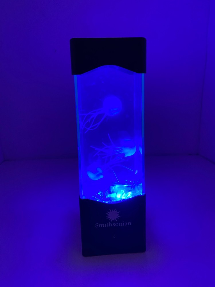 🐞 Smithsonian Jelly Fish Simulation Figures Aquarium Tank With LED Lights WORKS