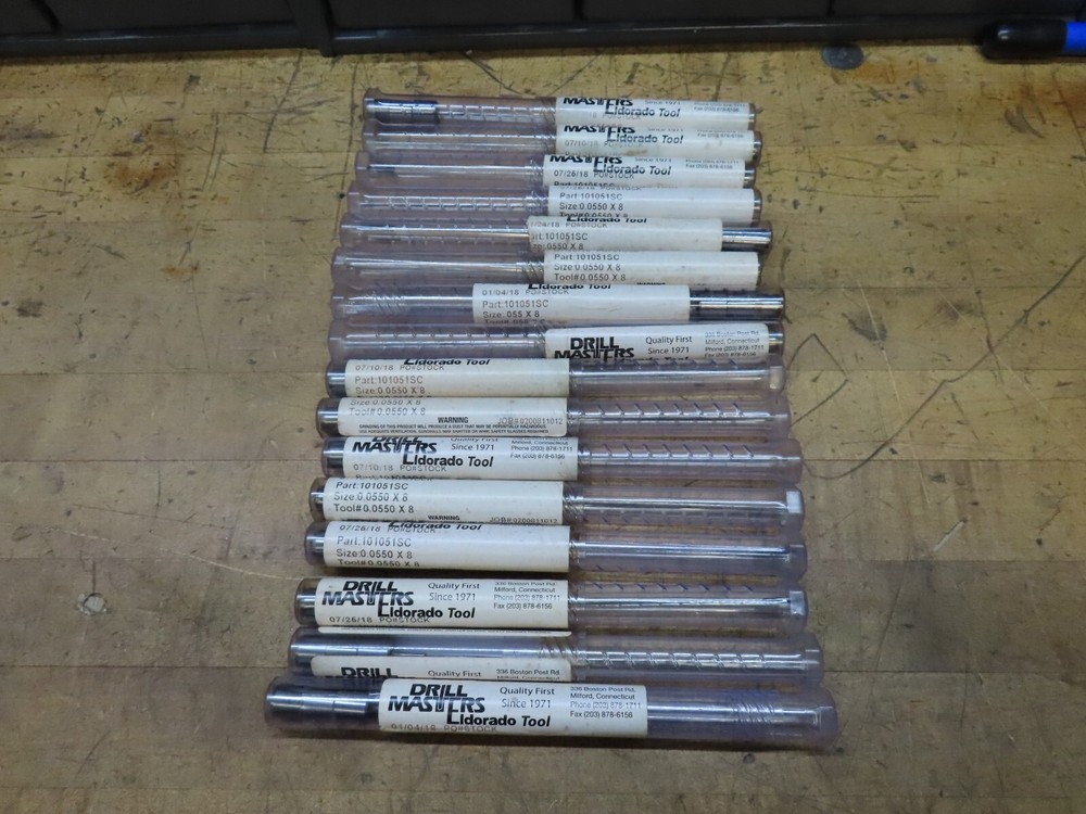 Eldorado 0.0550" X 8" coolant thru solid carbide gun drill 1/2" shank (@D48)