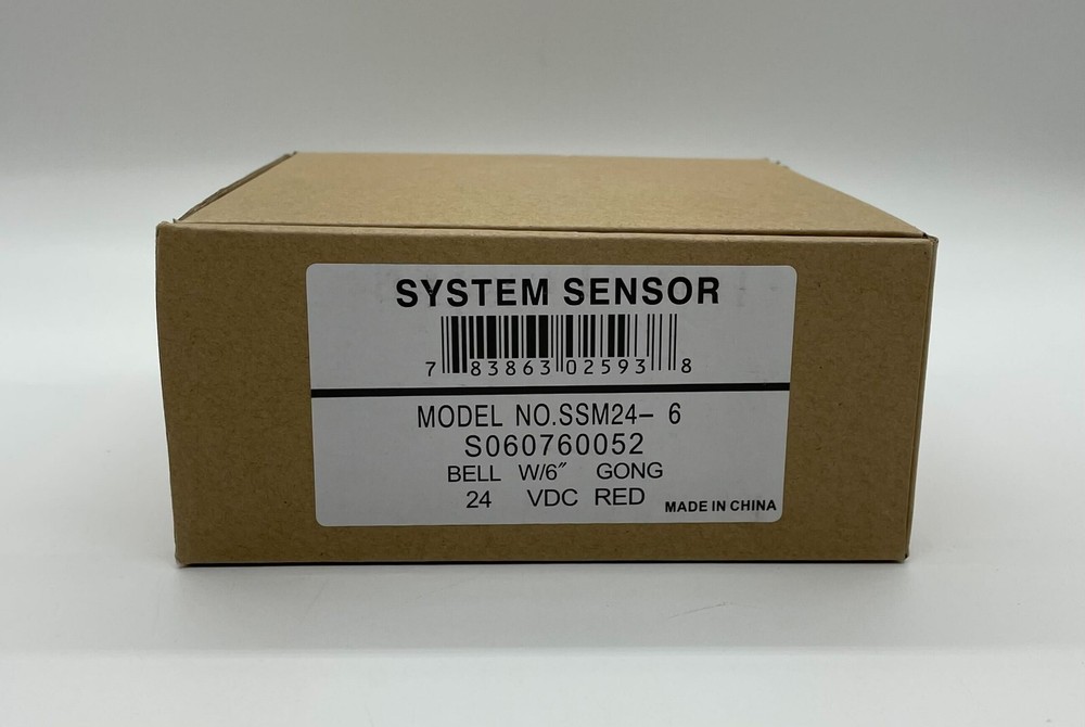 System Sensor SSM24-6 Bell 6", 24VDC, Red - Same Day Shipping (SEALED)