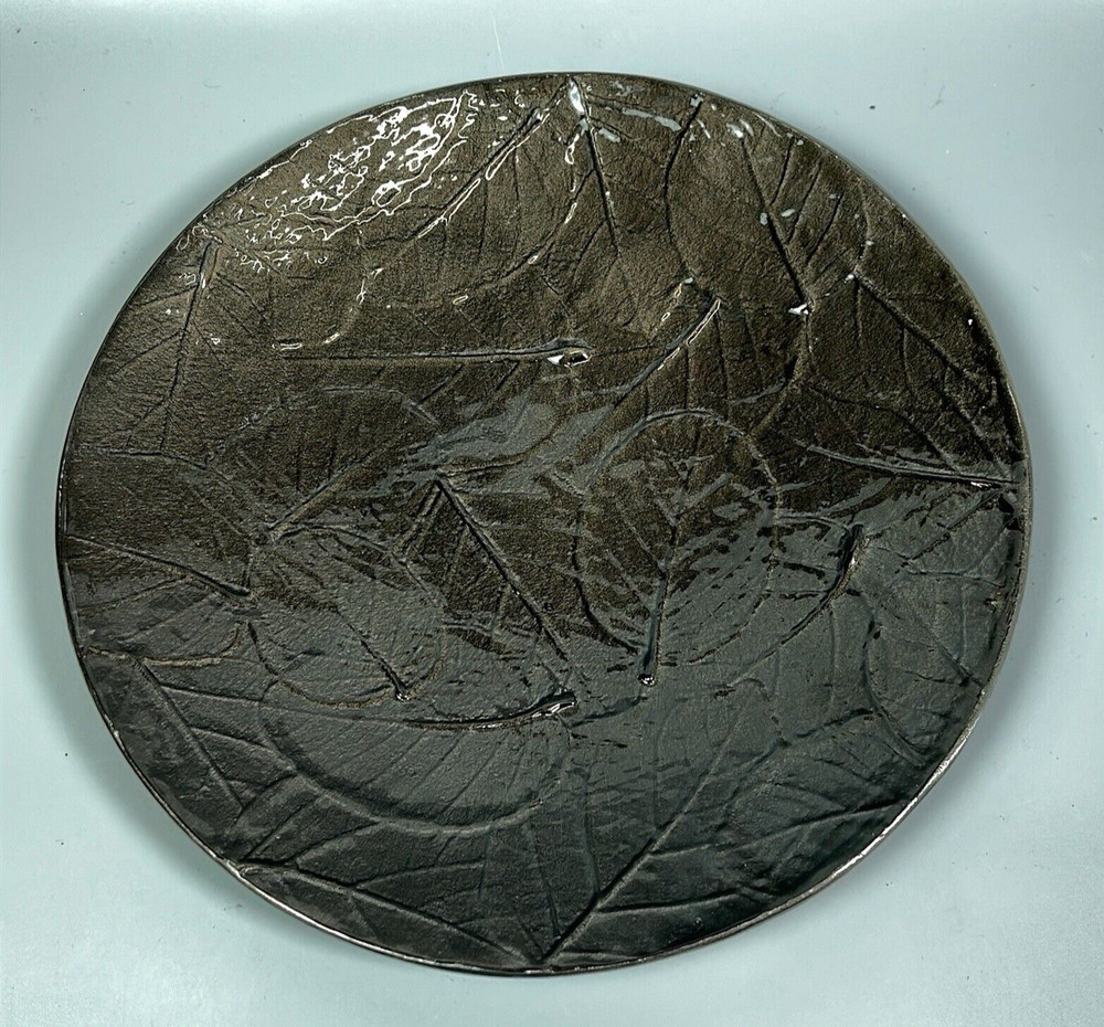 Michael Aram Forest Leaf Platter 10” Diameter Textured Metal Plate