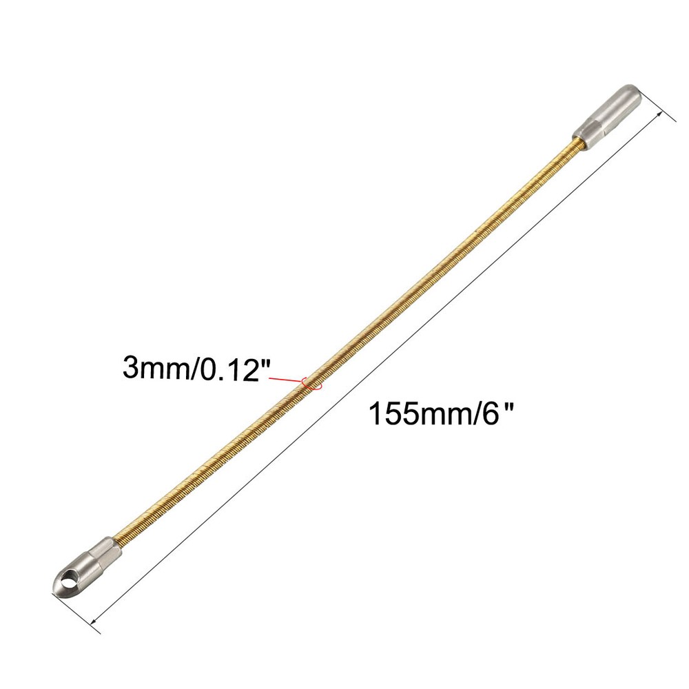 155mm/6-inch Flexible Fish Tape Leader Wire Cable Puller for 4mm Wire Puller