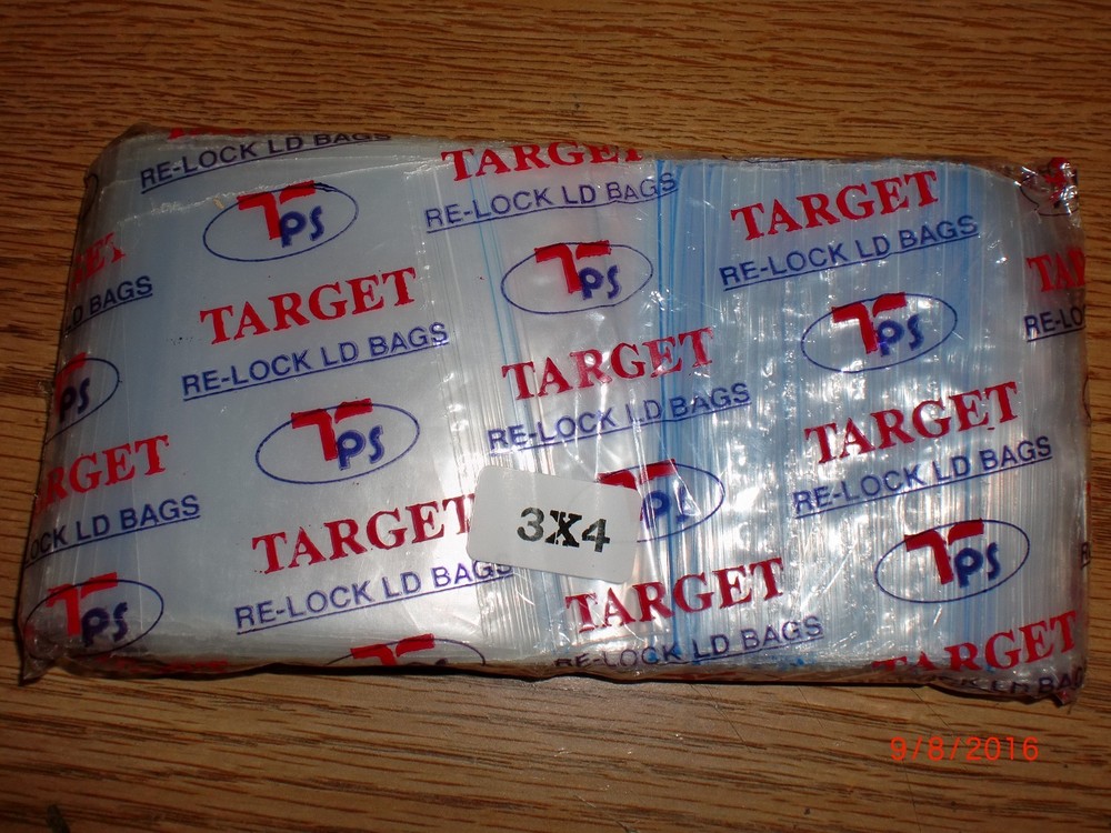 - 100 PLASTIC BAGS - 3" X 4" - SELF-SEALING - MULTI PURPOSE - "TARGET" MAKE