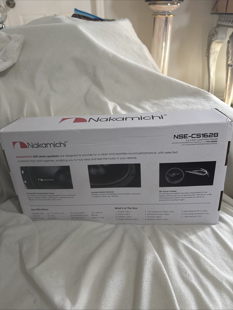 Nakamichi NSECS1628 6.5" 2-Way Component Speaker New