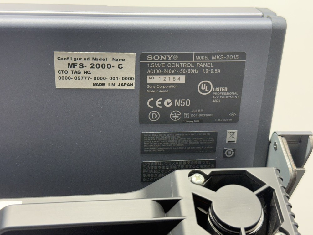 Sony Switcher MFS-2000 Switcher w/ MKS-2015 Control Panel - A428