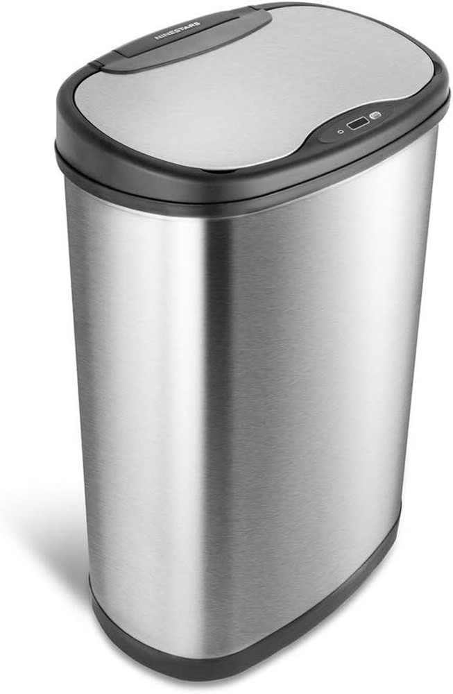 DZT-50-25 Motion Sensor Trash Can, Large, Silver