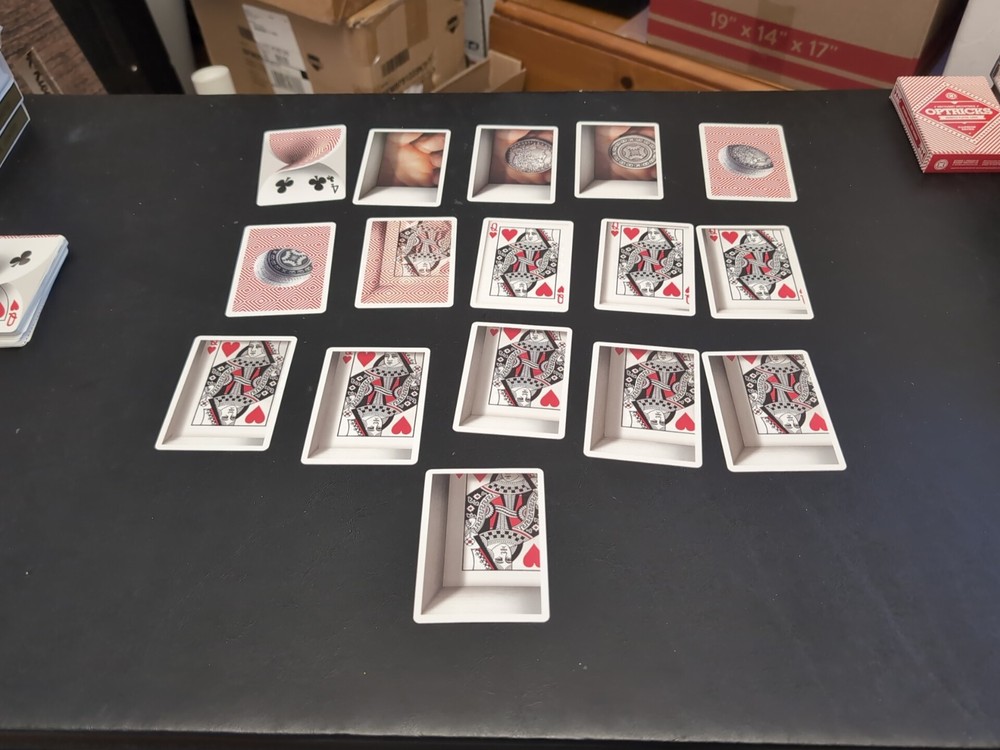 MECHANIC VISUALIES DECK OF PLAYING CARDS Gaff System Magic Trick Red