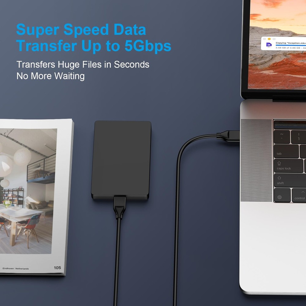 USB to Cable 6FT, 2Pack USB3.0 Male Type A A 6FT