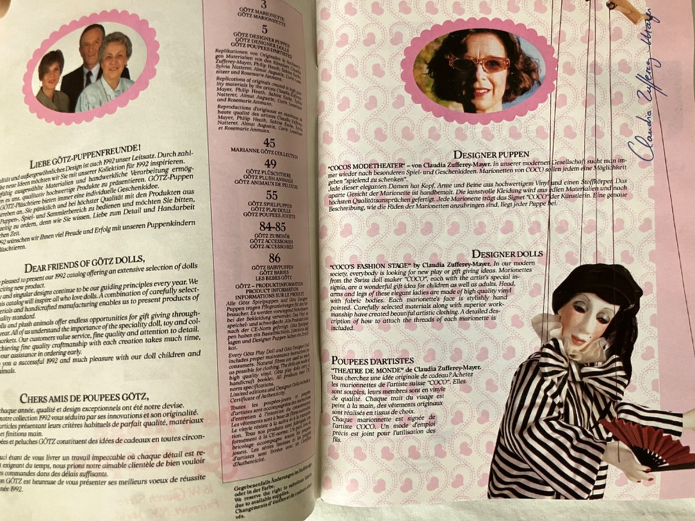 1992 Gotz Doll Catalog