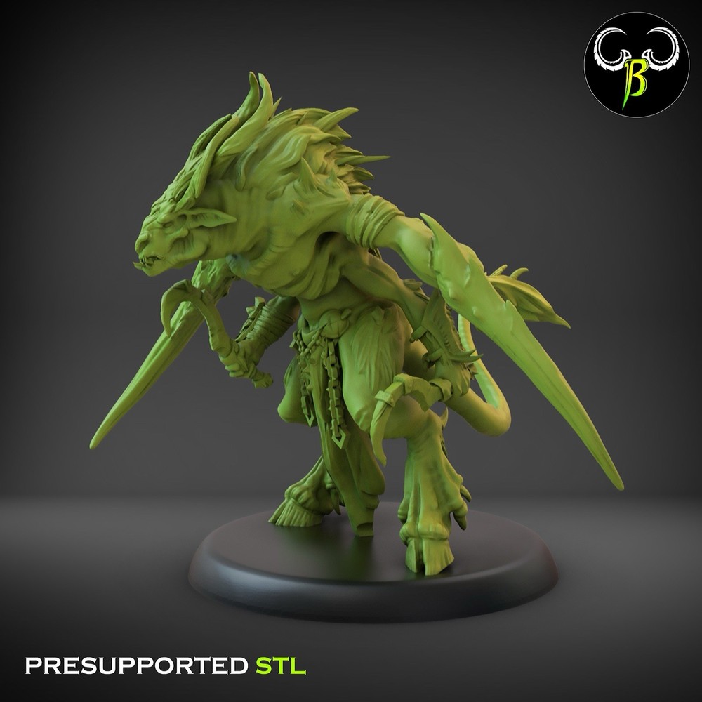 7 Herd Mutants, Fallen Beasts, 3D Printed ClayBeastCreation