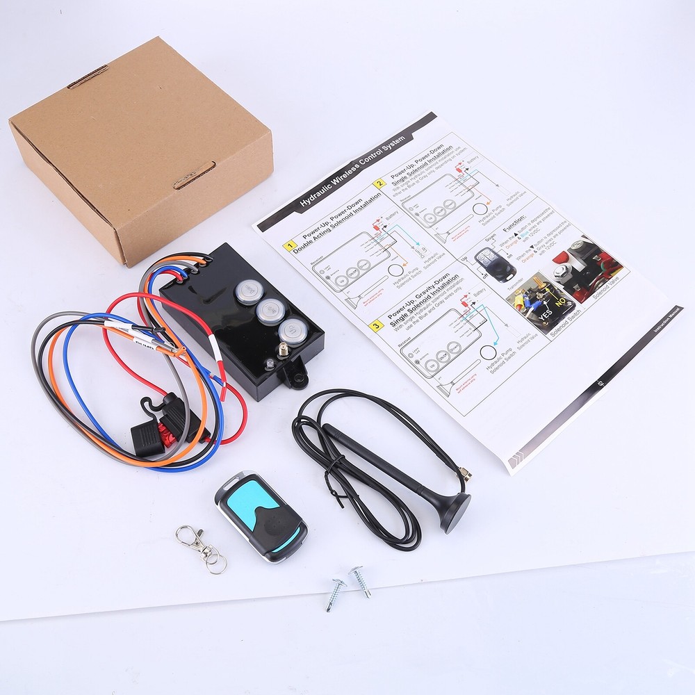 NEW Dump Trailer Wireless Remote Control System 12 volt Hydraulic Lift Winch