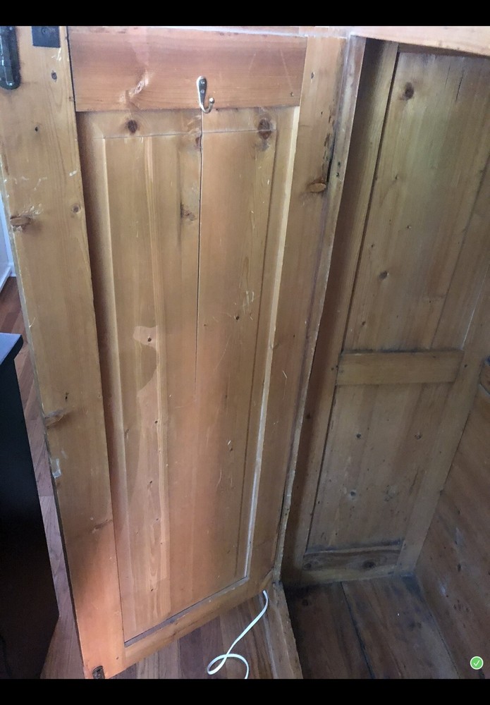 Antique Blonde Pine Armoire