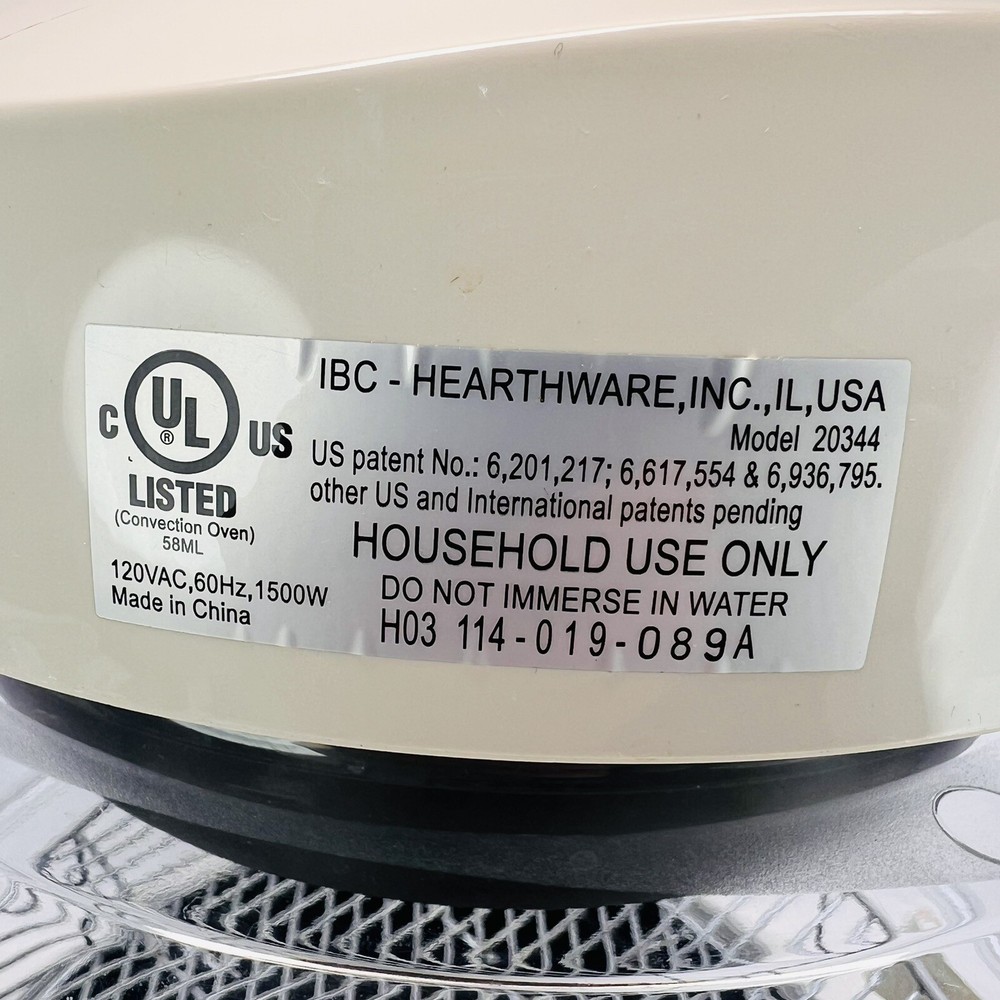 NuWave Pro Infrared Oven Model 20344 Includes Extender Ring & Bag Tested!