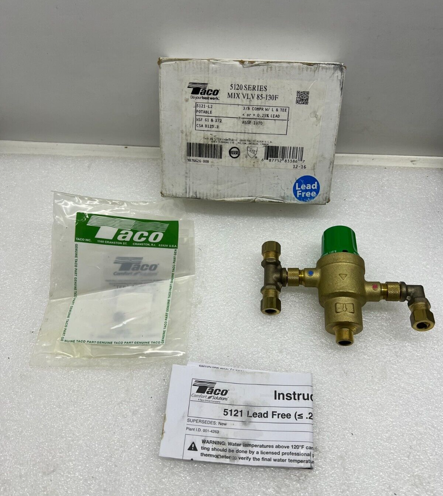 Taco 5121-L2 Mixing Valve 85-130F 5120 Series New NIB