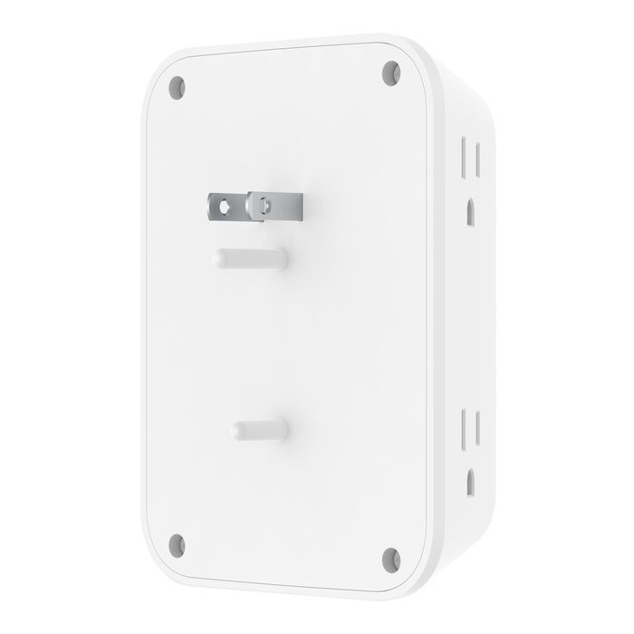 6 Outlet Wall Surge Protector with USB-C and USB-A, White