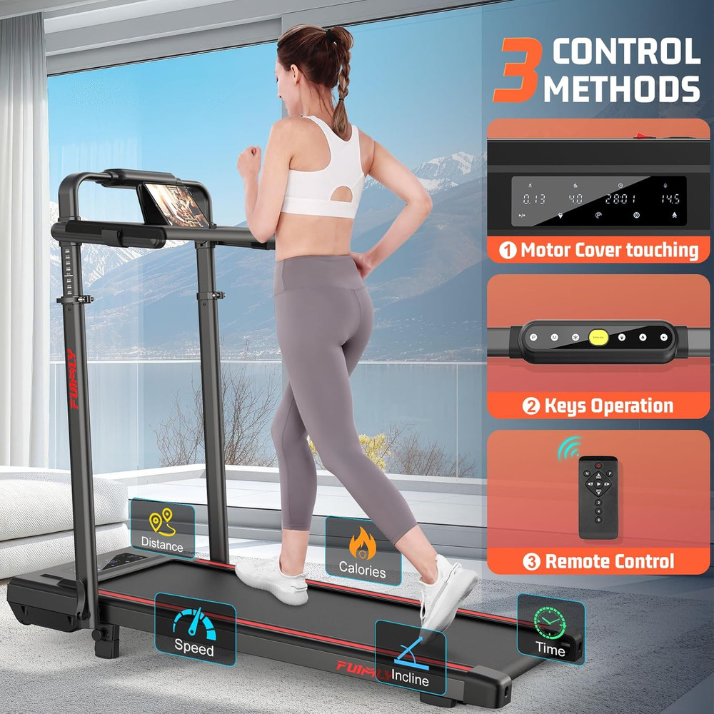 Foldable Under Desk Treadmill for Home Use, Remote-Controlled with LED Display#
