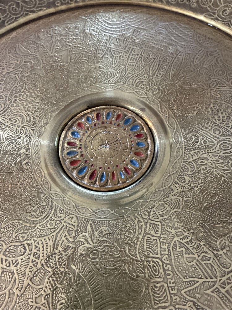 Vintage Brass Cake Stand / Israel