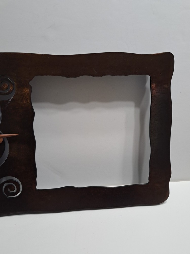 Heavy Metal Rectangular Shaped Clock MCM With Pendulum