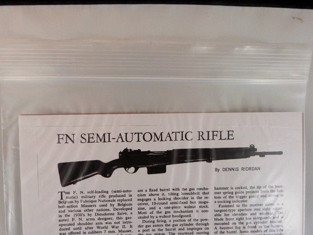 FN SEMI-AUTOMATIC RIFLE BREAK DOWN INSTRUCTION KIT
