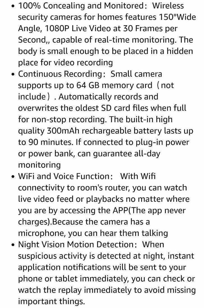 Mini Camera, WiFi Wireless Tiny