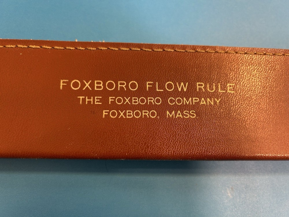 Foxboro Flow Slide Rule In Leather Case