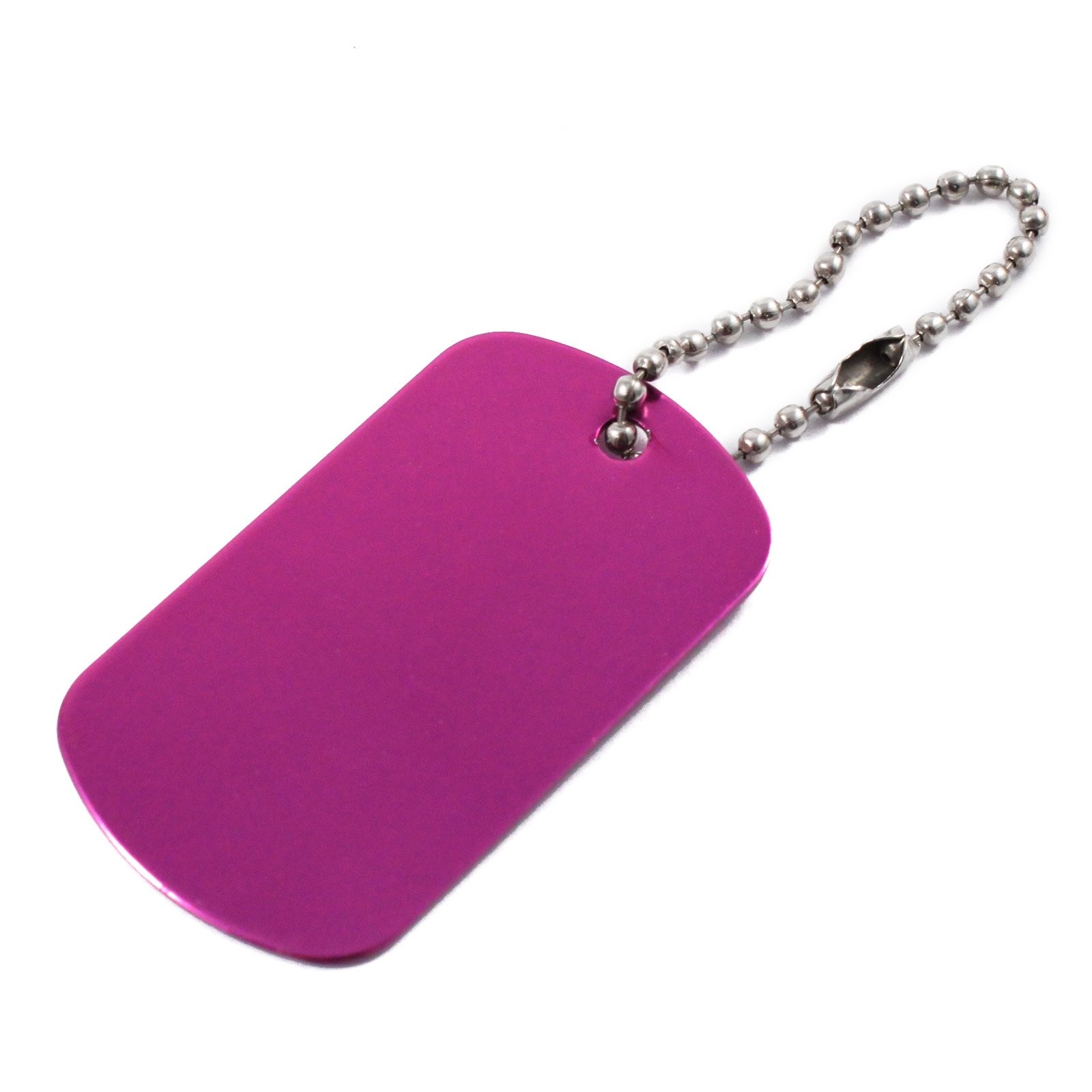 (6 Pack) Aluminum Dog Tag Military GI Blank Key Chain