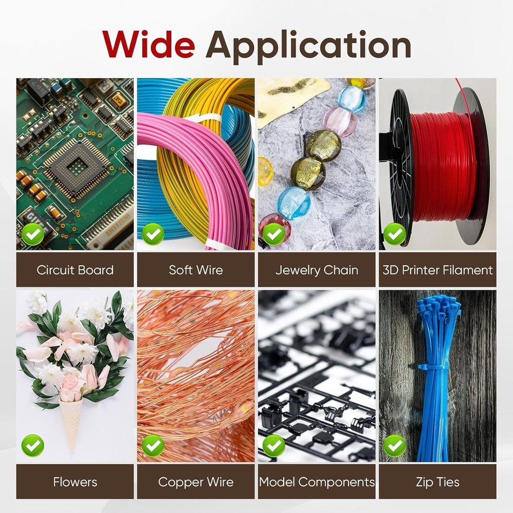 5 Inch Micro Flush Cutter, 2 Pack Small Wire Cutters Spring Loaded Cutting Plier