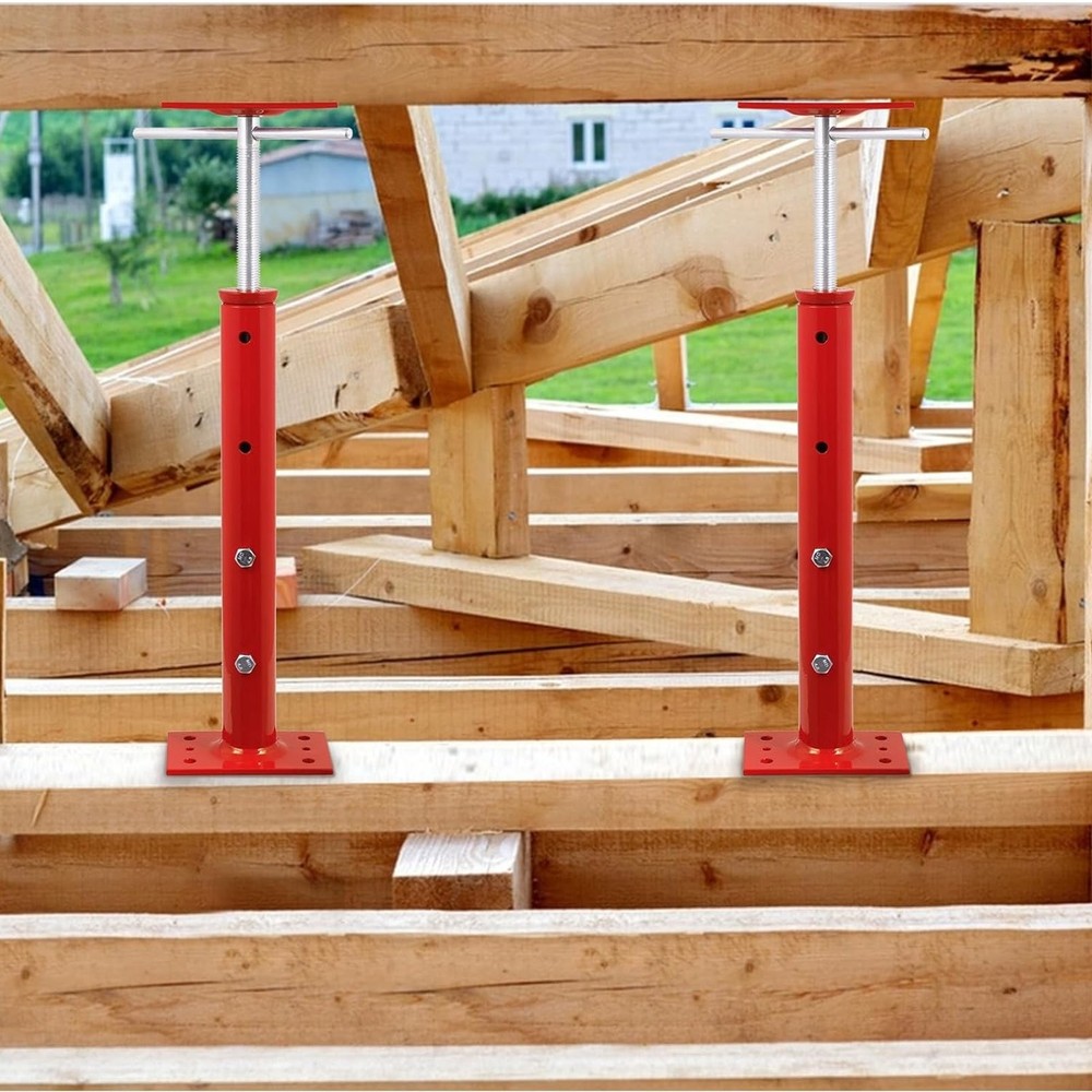 4pcs Adjustable Floor Jack Post House Floor Leveling Lift 19"-36" Height Range