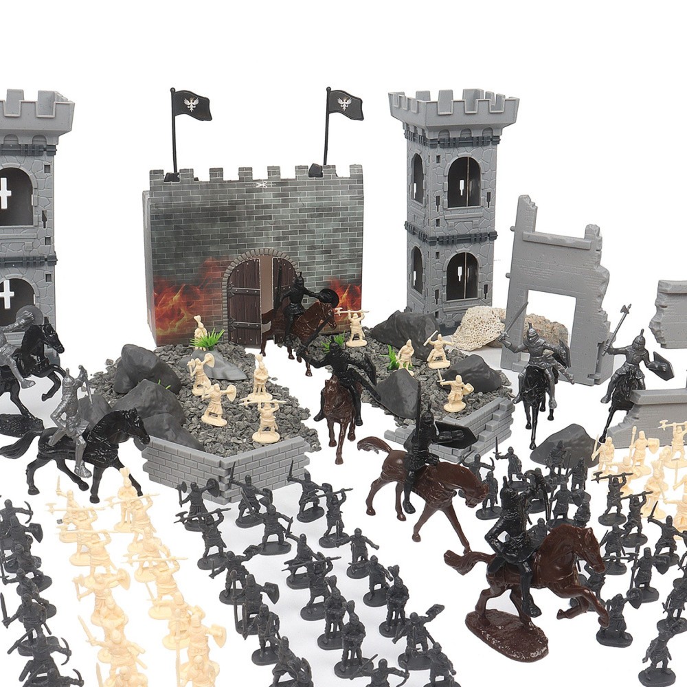 Simulation Soldier Static Model Castle Ruins Model Ancient Soldier Decorative