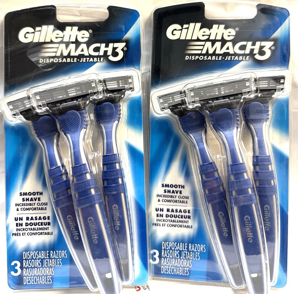 gillette mach3 disposable razors 6 count READ DESCRIPTION PLEASE