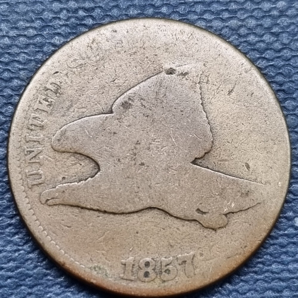 1857 Flying Eagle Cent 1c Circulated #101062