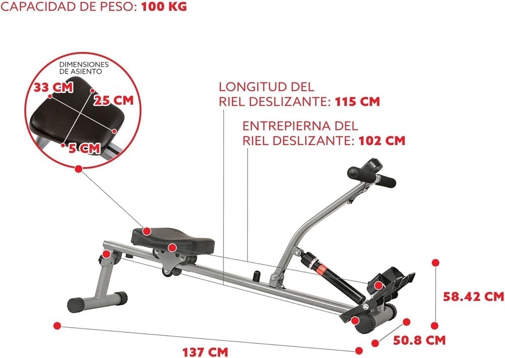 Ergonomic Rowing Machine for Complete Body Workouts—12 Resistance Levels