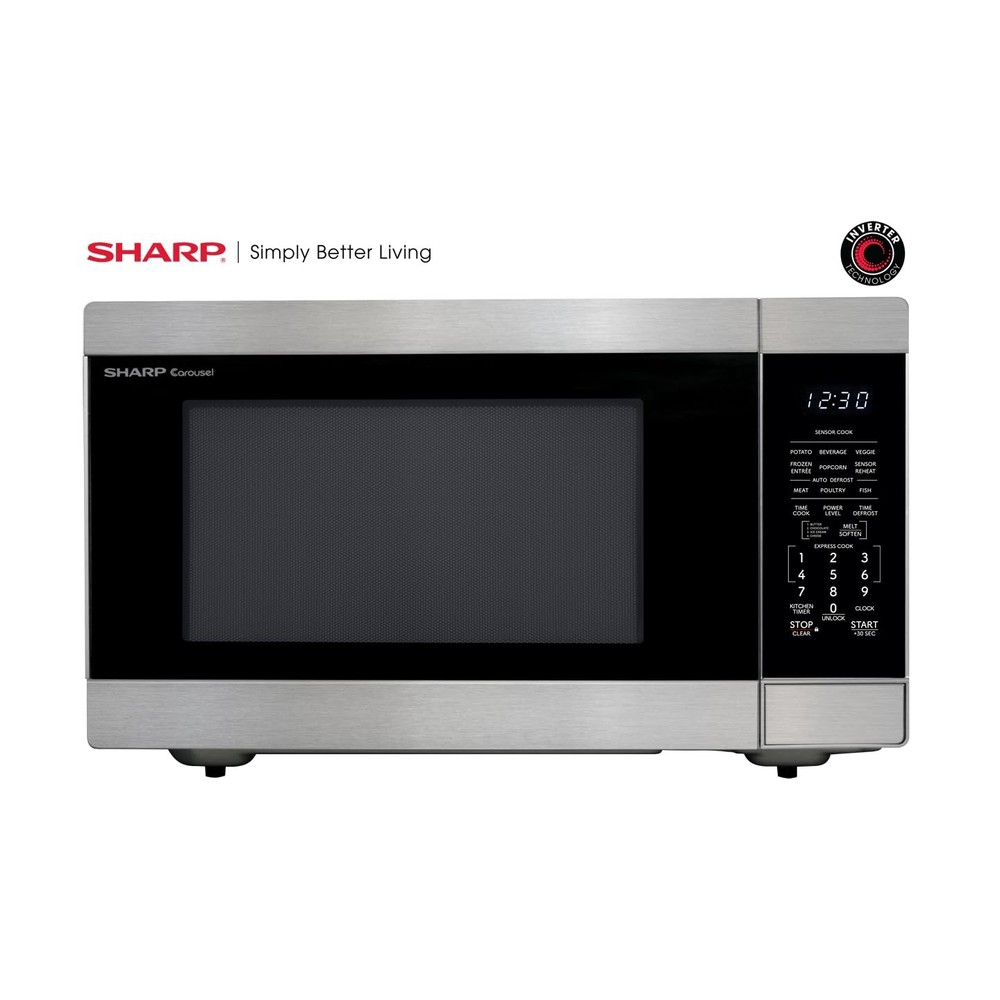 SHARP Countertop Microwave Oven with Removable 16.5" Carousel Turntable, 1200 Wt