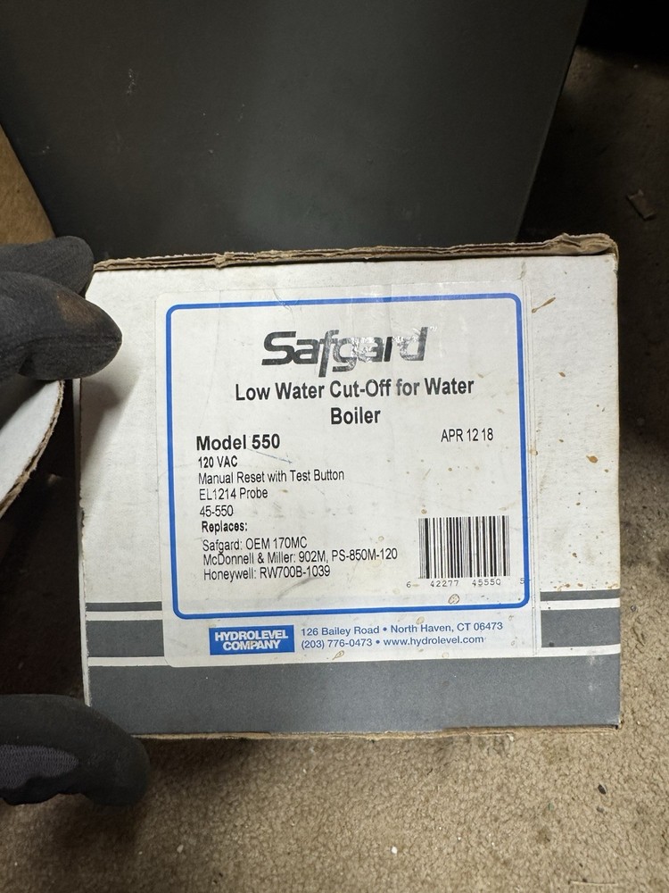 Safgard Low Water Cutoff 120v. Model 550