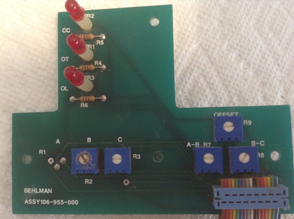 Behlman 106-955-000 Board 106-954-000