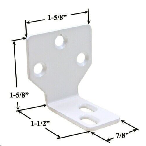 Andersen White Stationary Panel Bracket For Sliding Patio Doors #2573549