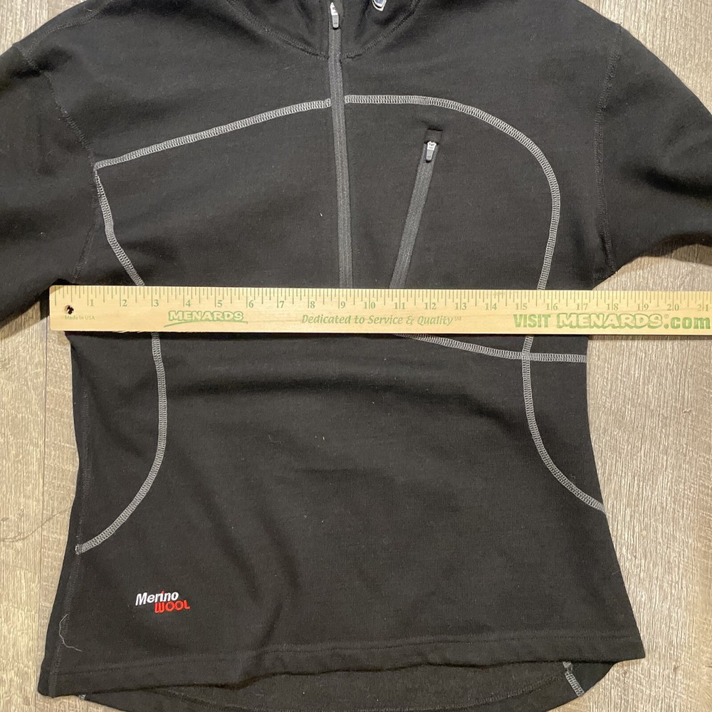 Scent Shield 1/2 Zip Merino Wool Pullover Women's Medium Black