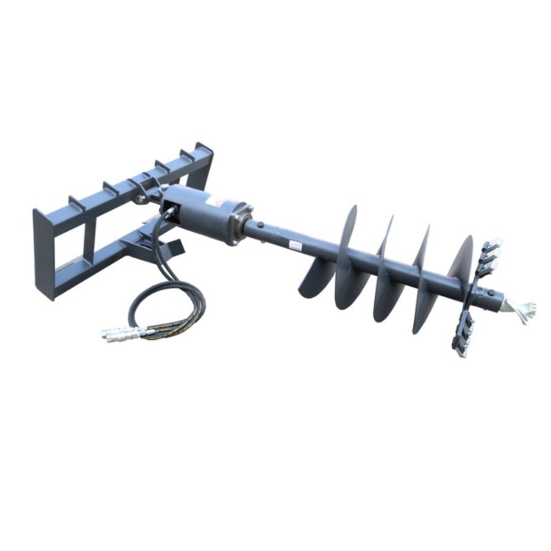 18" Skid Steer Small Loader Post Hole Auger Drive Attachment 46" Drilling Depth