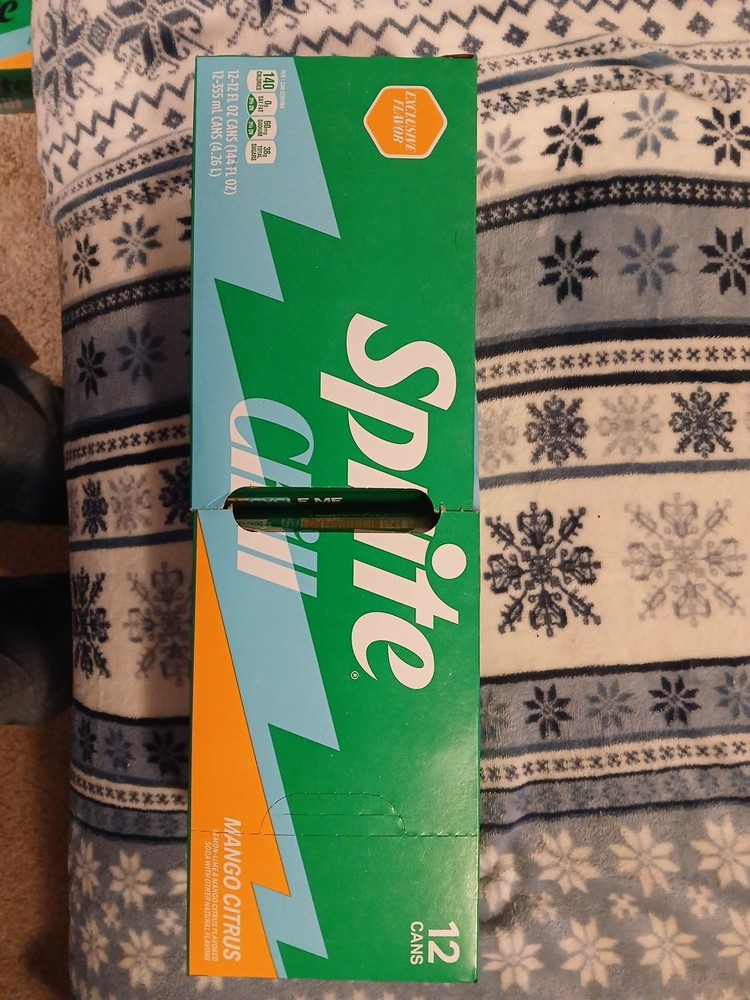 Sprite Zero Sugar Chill Mango Citrus 12oz Cans (12 Pack) On Hand Ships Same Day!