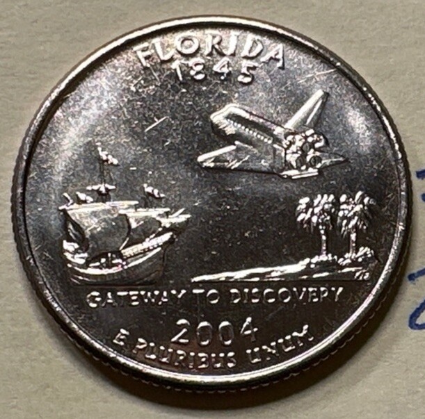 2004 P - Florida - State Quarter 25c Uncirculated 7183N