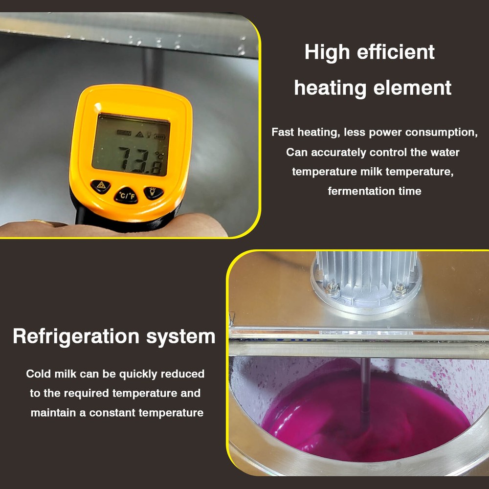 Kolice Commercial 36L Milk Pasteurizer Machine with Refrigerated Function