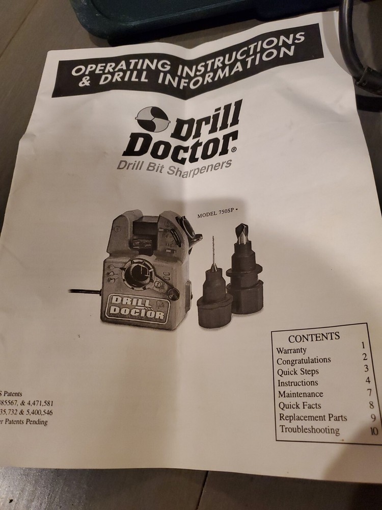 Drill Doctor DD 500SP Professional Drill Bit Sharpener In Case