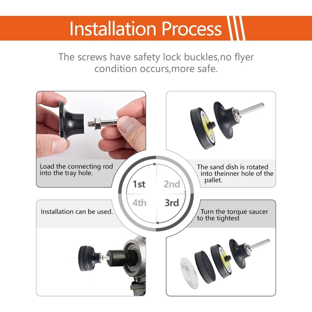 Comprehensive 2" Sanding Discs Set with Backer Plate