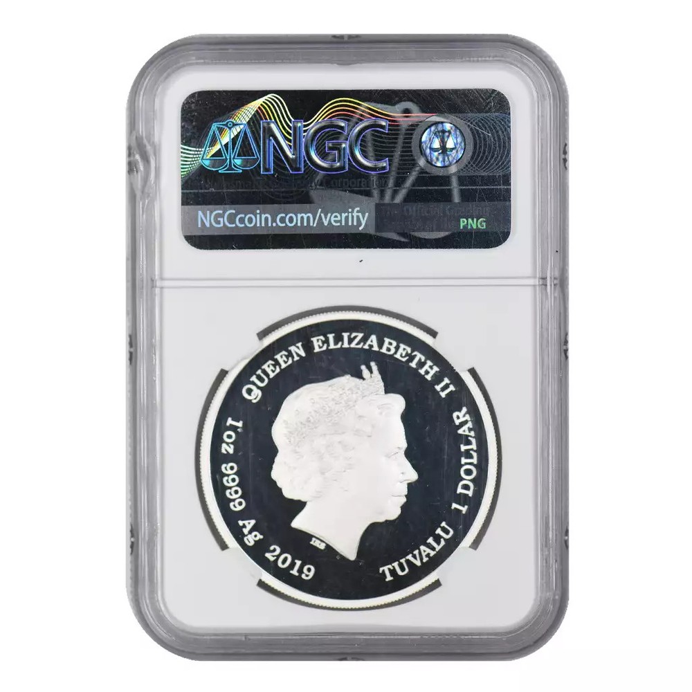 2019 P Tuvalu Silver Dollar Bart Simpson NGC PF70 UC