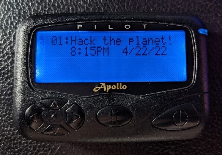 Apollo Alphanumeric Pager Pilot Gold Series