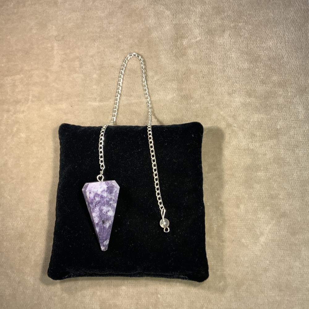 Lepidolite Gemstone Pendulum / Pendant #3
