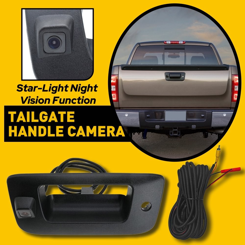 Tailgate Handle Rear View Backup Camera For GMC Sierra Chevy Silverado 2007-2013