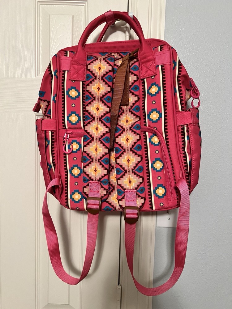 Wrangler Diaper Bag Backpack Aztec Travel Backpack Purses Western EUC