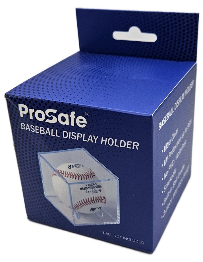 Pro-Safe Baseball Display Holder - UV Protection - Square Cube Ball Case