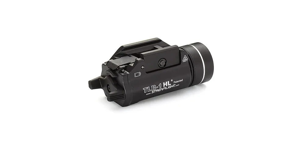 black TLR-1 HL 1000 LM rail mounted tactical flashlight