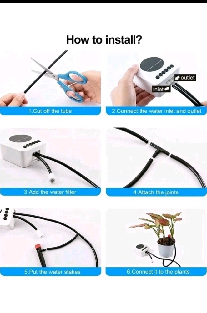 Automatic Plant Watering Device Drip Irrigation Watering System Kit for Vacation